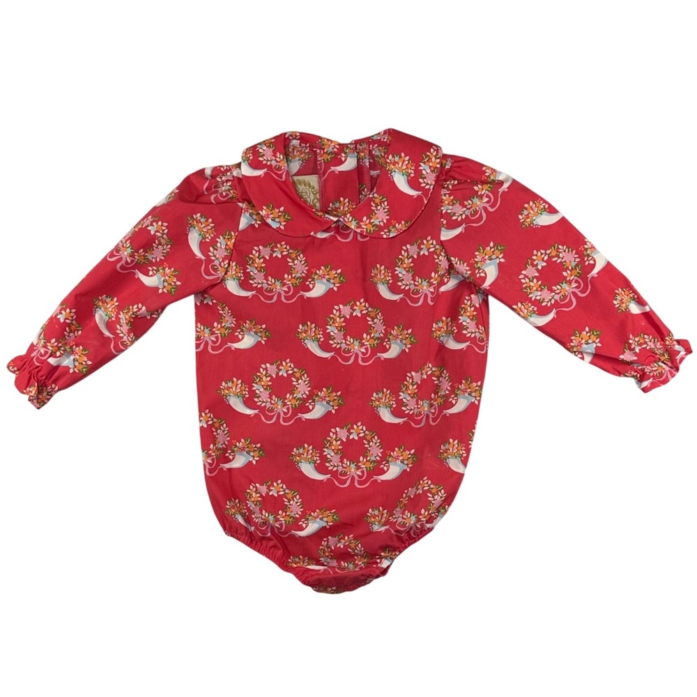 TBBC‎ The Beaufort Bonnet Company Maude's Peter Pan Collar Onesie Bows & Berries